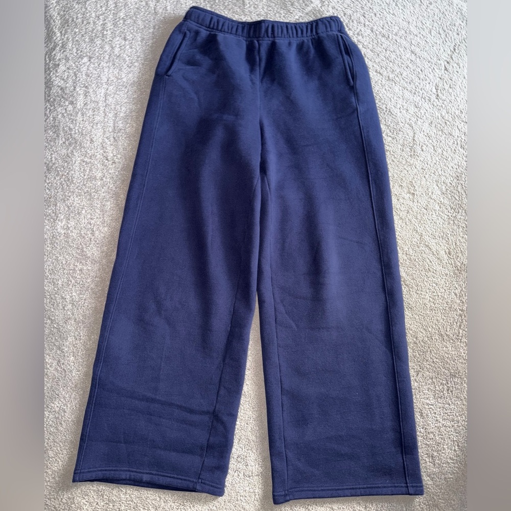 Aerie Offline by Aerie wide leg navy blue sweat pants sz XS